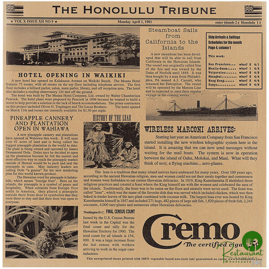 GET Enterprises 4-TH1700 Brown 12" x 12" Hawaii Newsprint Liner - 1,000/Case
