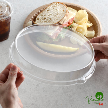 Solut 04629-0200 10 1/4" Clear Round Low Dome To-Go Plate Lid - 200/Case