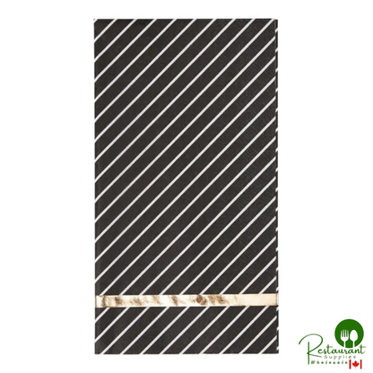 Sophistiplate Everyday Black Paper Guest Towel - 240/Case