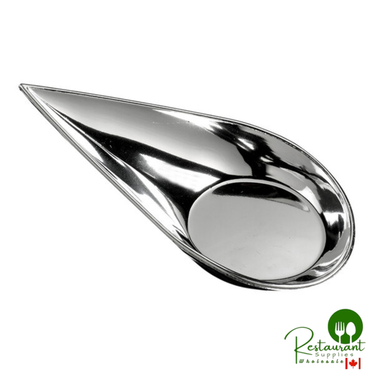 Solia Goutte 4" Silver Plastic Tasting Spoon - 200/Case
