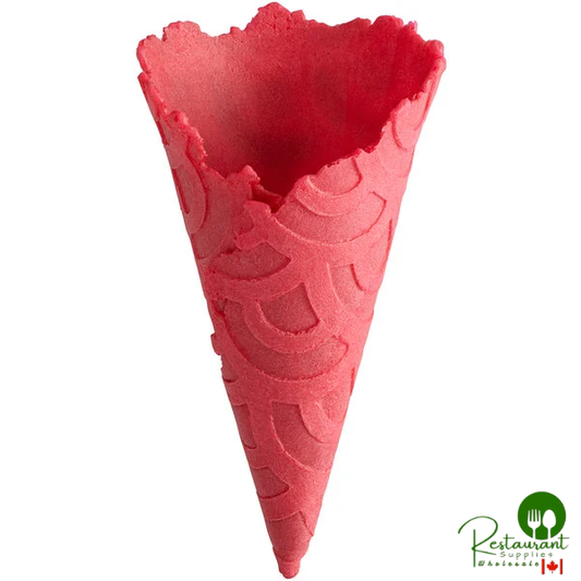 The Konery Pink Vanilla Waffle Cones - 144/Case