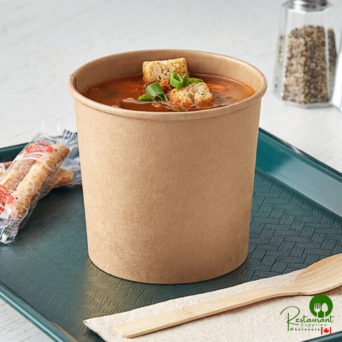 26 oz. Kraft Poly-Coated Paper Food Cup By Prime - 500/Case