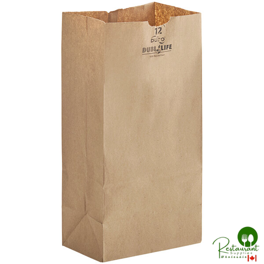 Duro 12 lb. Natural Kraft Paper Bag - 500/Bundle