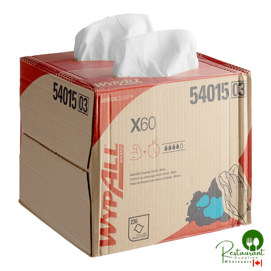 WypAll® 54015 X60 11 1/8" x 16 13/16" White Medium-Duty Wiper - 236/Case