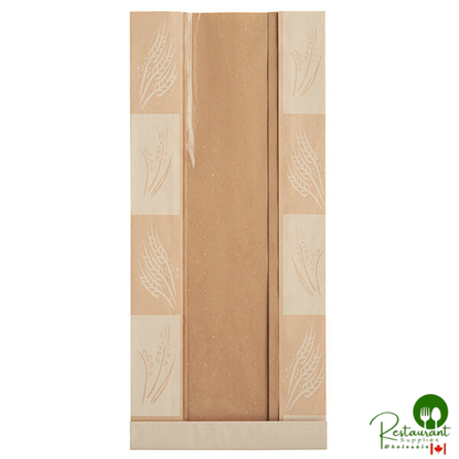 Bagcraft Packaging 300865 EcoCraft 6" x 3 1/2" x 13 1/2" Dubl-Panel® Artisan Bread Bag - 500/Case