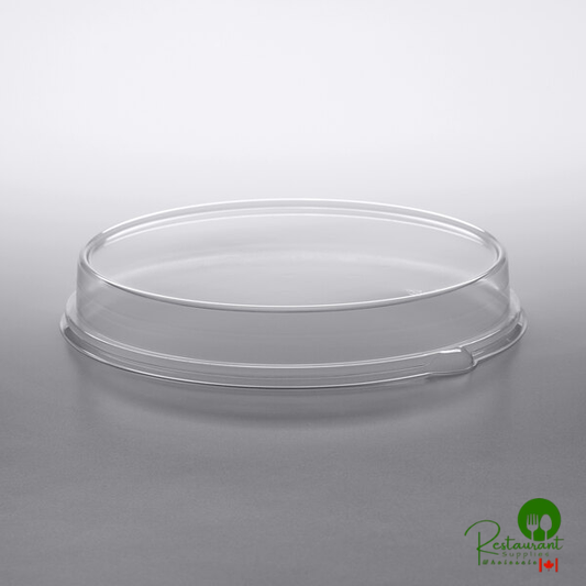 Solut 04629-0200 10 1/4" Clear Round Low Dome To-Go Plate Lid - 200/Case