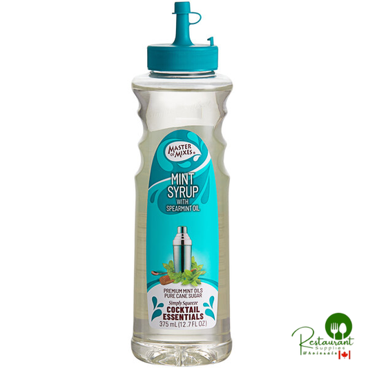Master of Mixes 375 mL Premium Mint Syrup - 12/Case