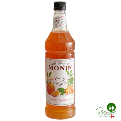 Monin Premium Orange Tangerine Flavoring Syrup 1 Liter - 4/Case