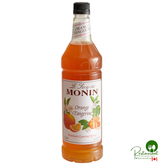 Monin Premium Orange Tangerine Flavoring Syrup 1 Liter - 4/Case