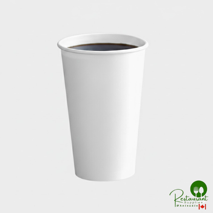 Solo 316W-2050 White Poly Paper Hot Cup - 16 oz. - 1,000/Case