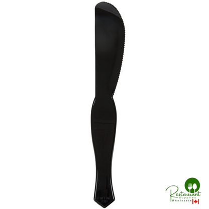 Fineline Platter Pleasers 3318-BK 8 1/4" Disposable Black Plastic Sandwich Spreader - 144/Case
