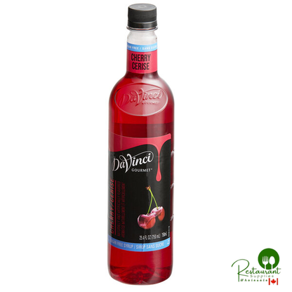 DaVinci Gourmet Sugar-Free Cherry Flavoring / Fruit Syrup 750 mL - 4/Case