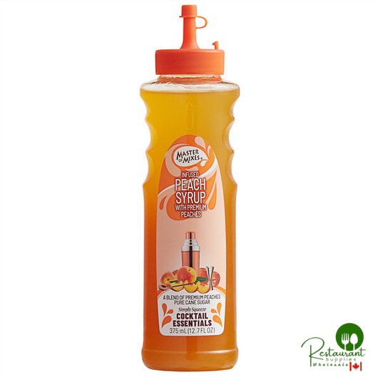 Master of Mixes 375 mL Peach Syrup - 12/Case