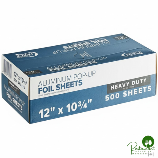 12" x 10 3/4" Food Service Heavy-Duty Interfolded Pop-Up Foil Sheets By Prime - 3,000/Case
