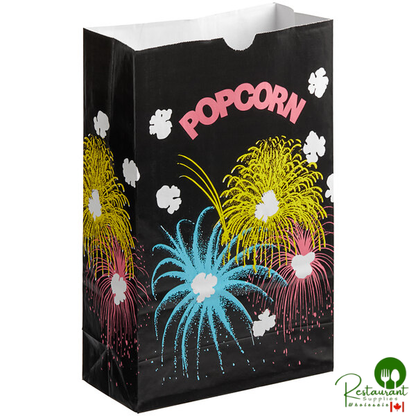 Bagcraft Packaging 300451 7 1/2" x 3 1/2" x 11 7/10" 170 oz. Funburst Design Popcorn Bag - 250/Case