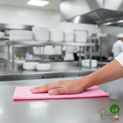 Chicopee 8507 Chix® Competitive 11 1/2" x 24" Pink Foodservice Wet Wiper - 200/Case