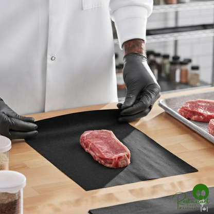 10" x 14" 40 lb. Black Steak Paper Sheets By Prime - 1,000/Case