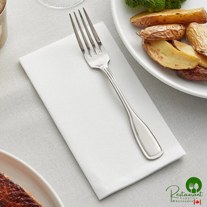 Hoffmaster White Linen-Like 1/8 Fold Dinner Napkin - 15" x 17" - 300/Case