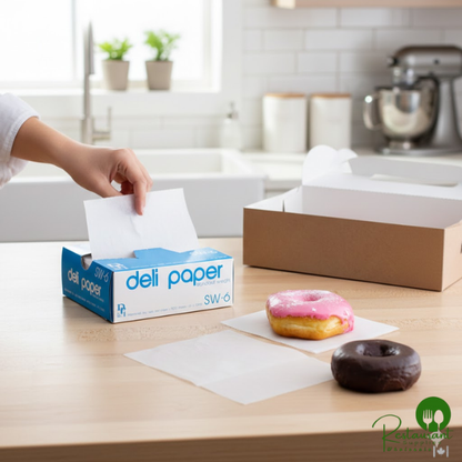 Durable Packaging SW-6 6" x 10 3/4" Interfolded Deli Wrap Wax Paper - 6,000/Case