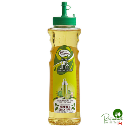 Master of Mixes 375 mL Sweetened Lime Juice - 12/Case