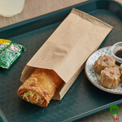 Bagcraft EcoCraft 3 1/2" x 1 1/2" x 8 1/2" Natural Grease-Resistant Hot Dog Bag - 1,000/Case