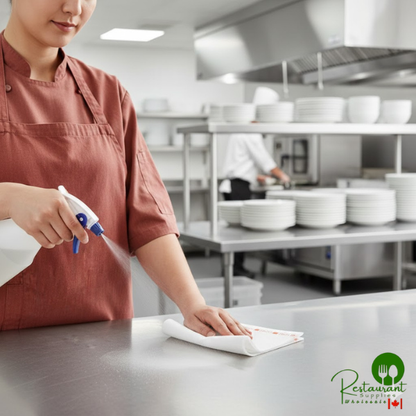 Chicopee 8252 Chix® 13" x 21" White / Red Medium-Duty Foodservice Towel - 150/Case