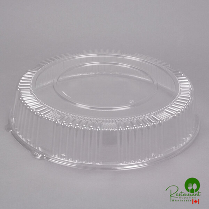 WNA Comet A16PETDM CheckMate 16" Clear PET Plastic Round Standard Height Dome Lid - 25/Case