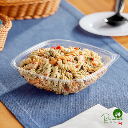 32 oz. Clear PET Plastic Square Catering / Serving Bowl By Prime - 300/Case