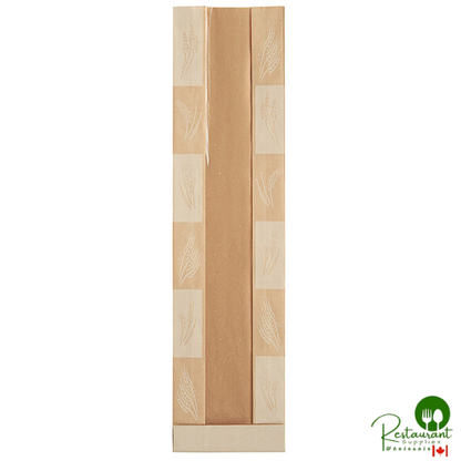 Bagcraft Packaging 300891 EcoCraft 3 1/2" x 2" x 14" Dubl-Panel® Artisan Bread Bag - 500/Case