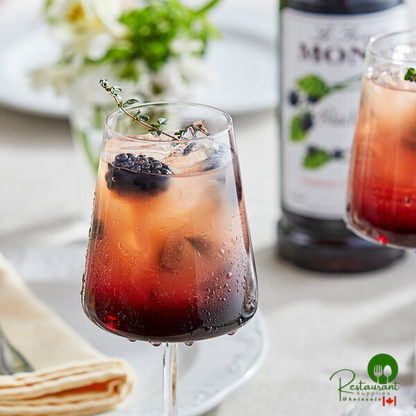 Monin Premium Blackberry Flavoring / Fruit Syrup 1 Liter - 4/Case