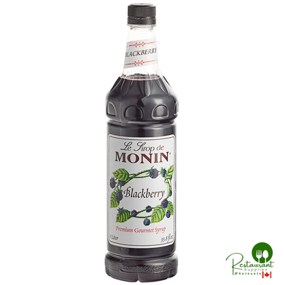 Monin Premium Blackberry Flavoring / Fruit Syrup 1 Liter - 4/Case