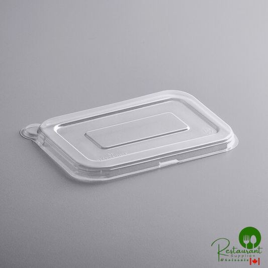 Fineline 42RCFL1216 Conserveware PETE Flat Lid for 12/16 oz. Rectangular Bowls - 600/Case