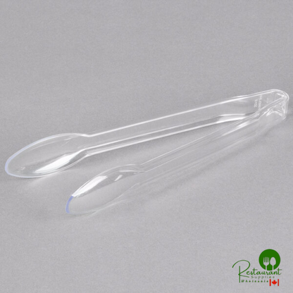 Fineline 3312-BK Platter Pleasers Black 12" Disposable Plastic Tongs - 48/Case