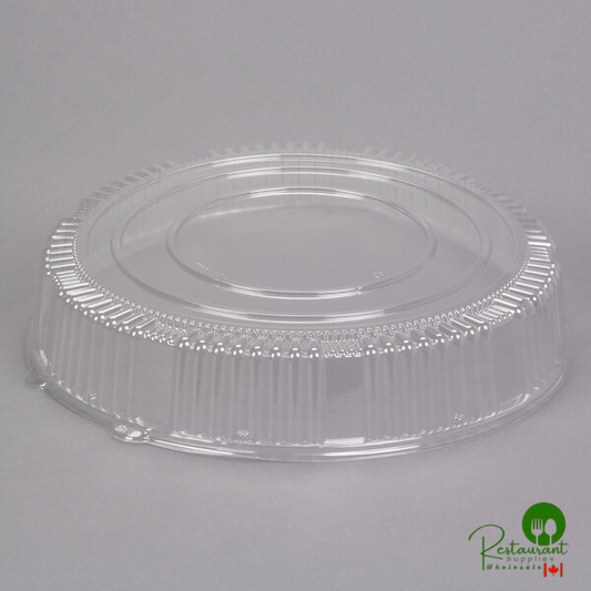 WNA Comet A18PETDM CheckMate 18" Clear PET Plastic Round Standard Height Dome Lid - 25/Case