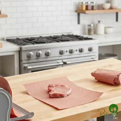 15" x 700' 40 lb. Pink / Peach Butcher Paper Roll By Prime