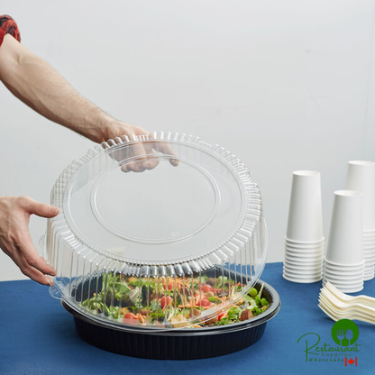 WNA Comet A16PETDMHI CaterLine Casuals 16" Clear PET Plastic Round High Dome Lid - 25/Case