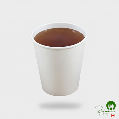 Dart DWTG12W ThermoGuard 12 oz. Double Wall Insulated White Paper Hot Cup - 600/Case