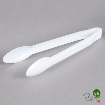 Fineline 3312-BK Platter Pleasers Black 12" Disposable Plastic Tongs - 48/Case