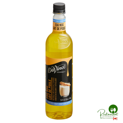 DaVinci Gourmet Sugar-Free Eggnog Flavoring Syrup 750 mL - 4/Case