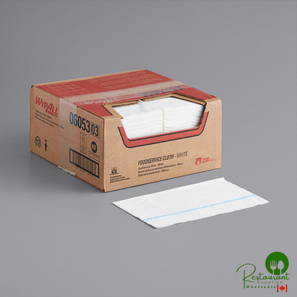 WypAll® X50 12 1/2" x 23 1/2" White Foodservice Wiper - 200/Case