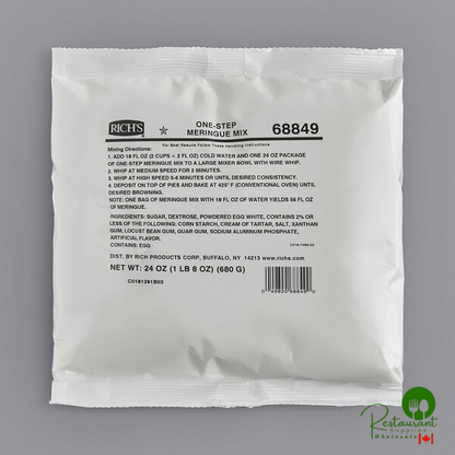 Rich's Allen One-Step Meringue Mix 1.5 lb. - 12/Case