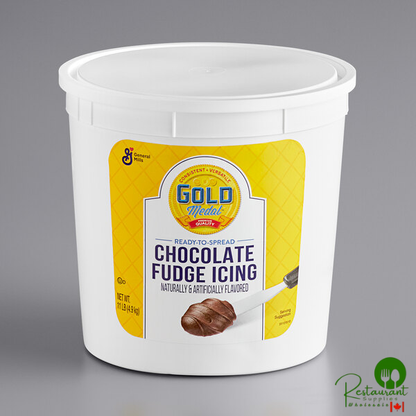 Gold Medal Ready-to-Spread Chocolate Fudge Icing 11 lb. - 2/Case
