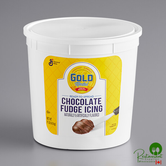 Gold Medal Ready-to-Spread Chocolate Fudge Icing 11 lb. - 2/Case