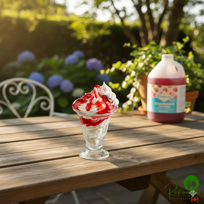 Creamery Ave. Strawberry Dessert / Sundae Topping Glaze 1/2 Gallon - 6/Case