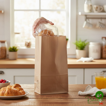 Duro 12 lb. Natural Kraft Paper Bag - 500/Bundle