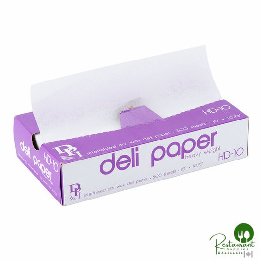 Durable Packaging HD-10 Heavy Weight Interfolded Deli Sheets 10" x 10 3/4" - 6,000/Case