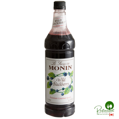 Monin Premium Wild Blackberry Flavoring Syrup 1 Liter - 4/Case