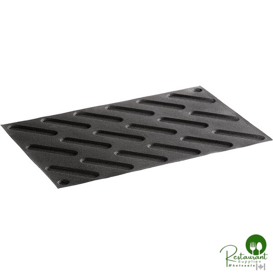 Sasa Demarle Flexipan Air® SF-01090 Silicone 18 Compartment Silicone Eclair Mold - 1" x 4 15/16" Cavities