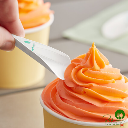 EcoTensil® iScoop™ AquaDot™ 3" Compostable Paperboard Ice Cream Spoon - 2,500/Case