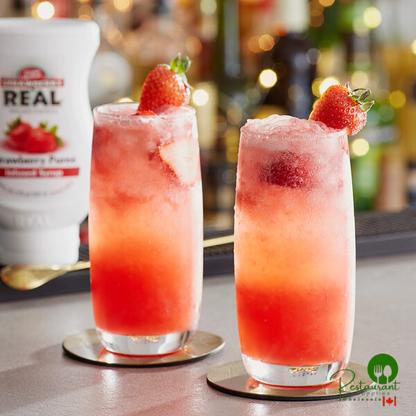 Real Strawberry Puree Infused Syrup 16.9 fl. oz. - 6/Case